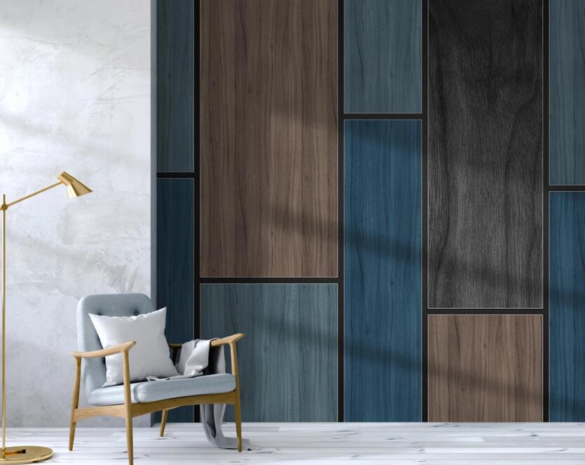 3D Dark Rectangular Arrangement 1950 Wall Murals