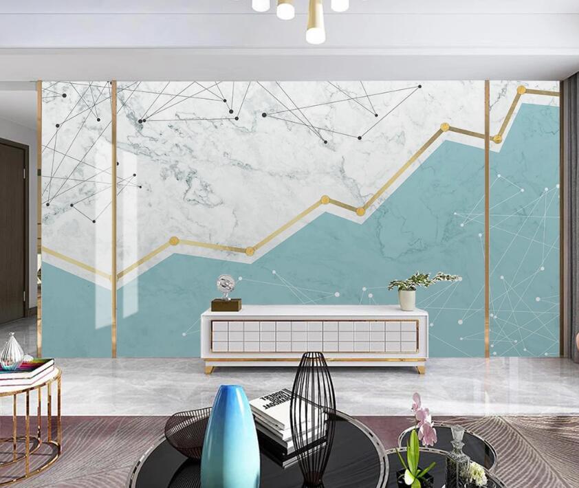 3D Blue And White Handover 1911 Wall Murals