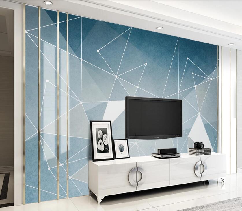 3D Blue Light Dot Connectionr 1904 Wall Murals