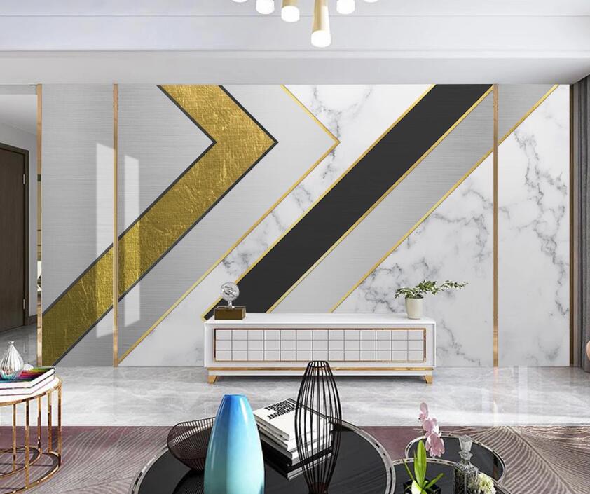 3D Three-color Line Stitching 1898 Wall Murals