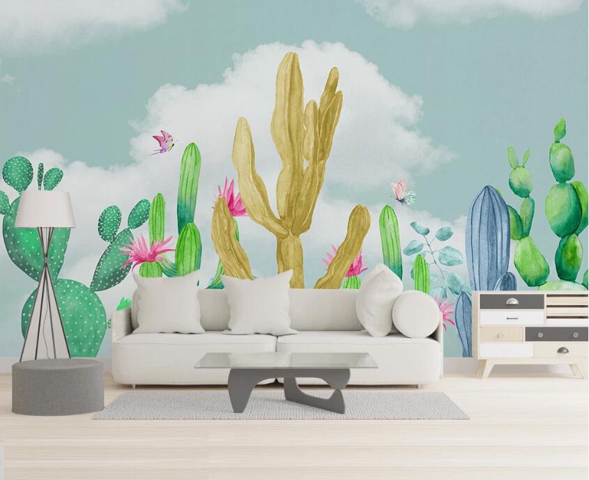 3D Healthy And Vigorous Cacti 1895 Wall Murals