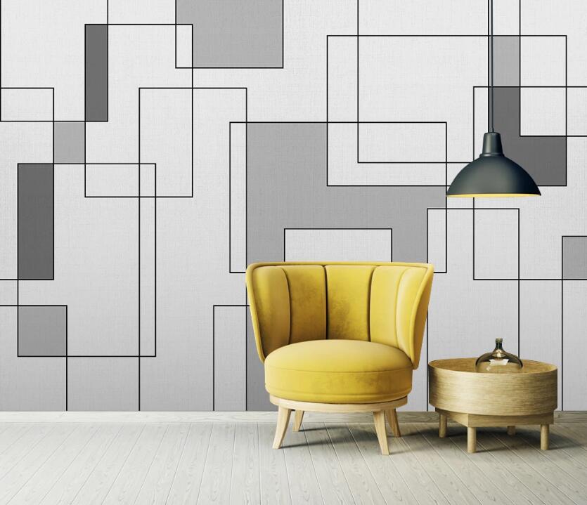 3D Staggered Lines 2323 Wall Murals