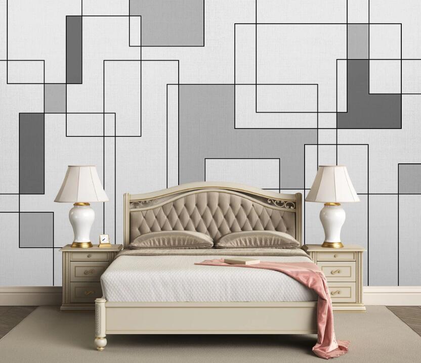 3D Staggered Lines 2323 Wall Murals