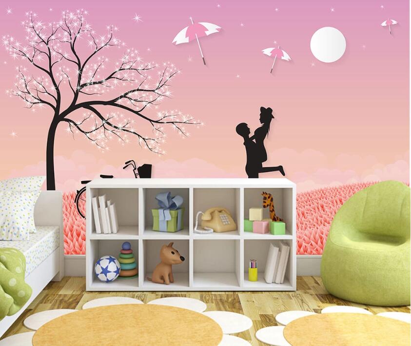 3D Romantic Couple 2241 Wall Murals