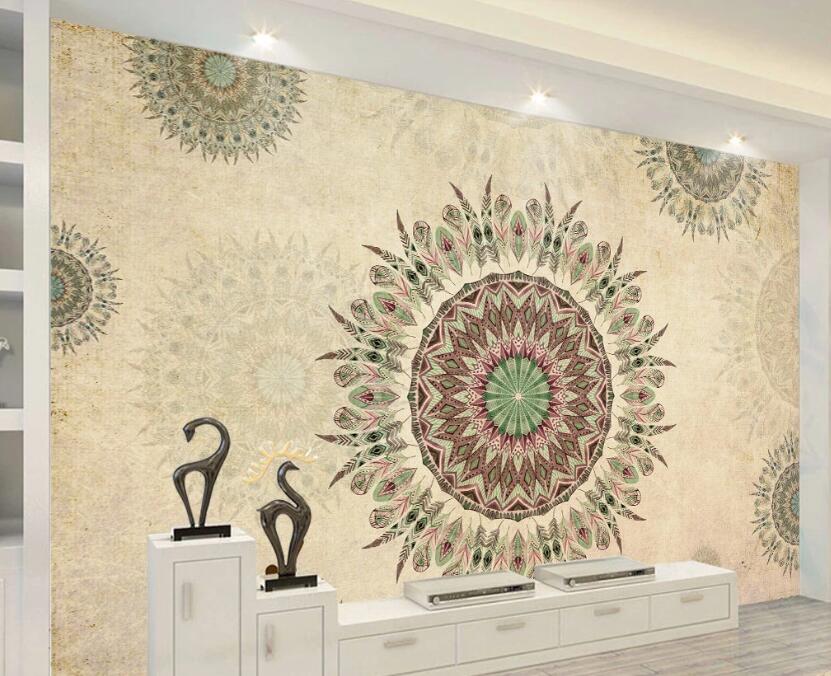 3D Stitching Blooming Circles 2142 Wall Murals