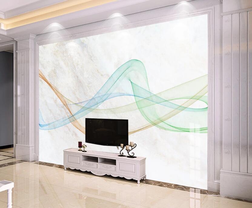 3D Interlacing Of Colored Ribbons 2129 Wall Murals