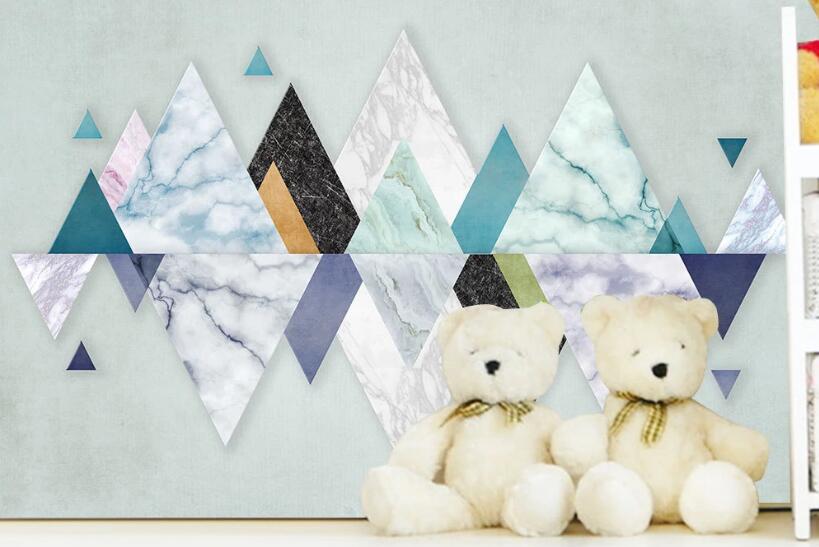 3D Colorful Triangle Pattern 2095 Wall Murals