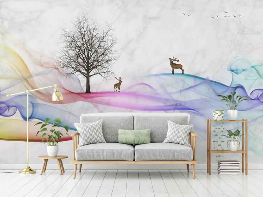 3D Colorful Flowing Ribbons 2069 Wall Murals