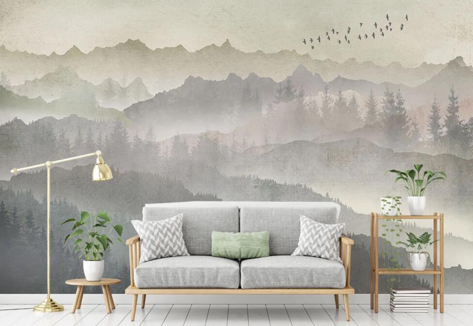 3D Grey Hazy Blooming 2011 Wall Murals