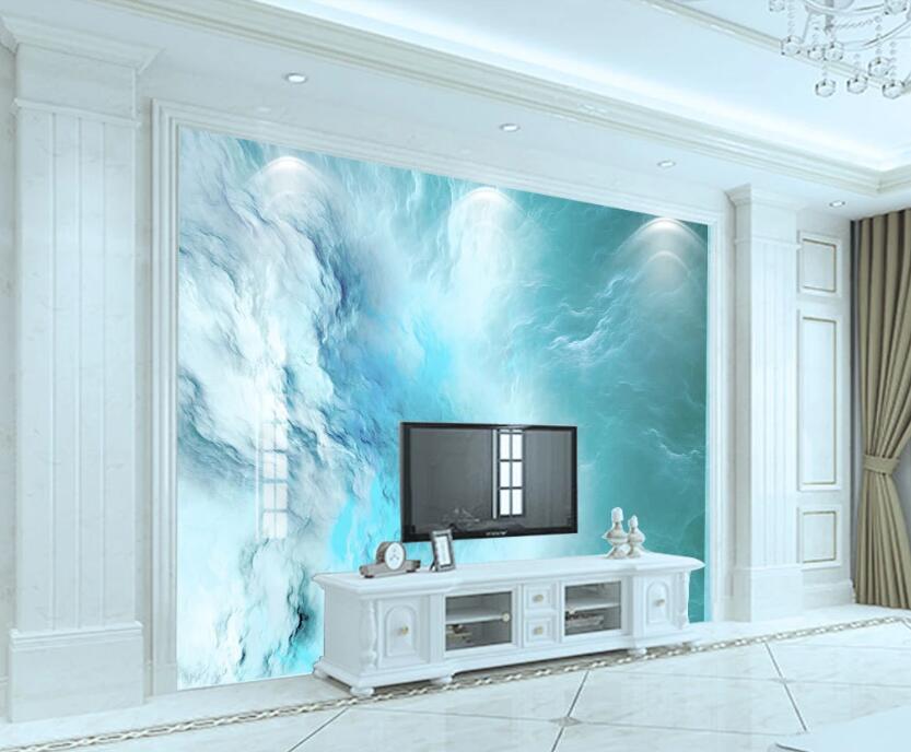 3D Blue Memory Texture 2048 Wall Murals