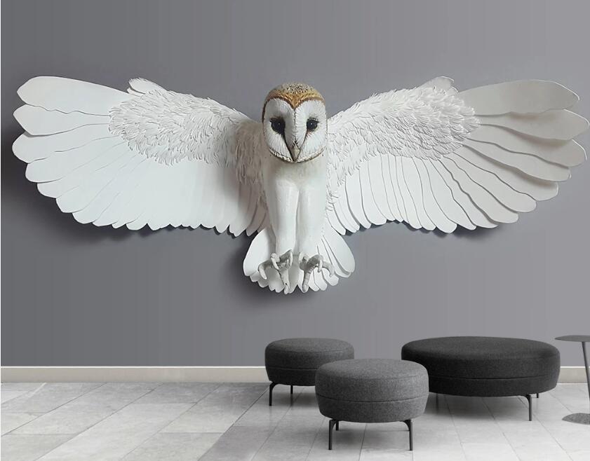3D Strange White Bird 2044 Wall Murals