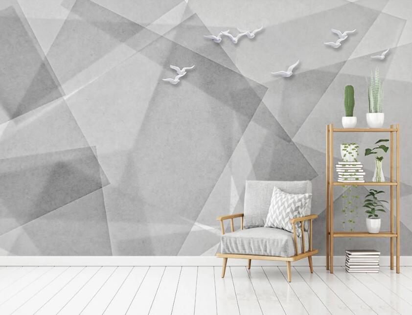 3D Gradation Of Gray Cut 2006 Wall Murals