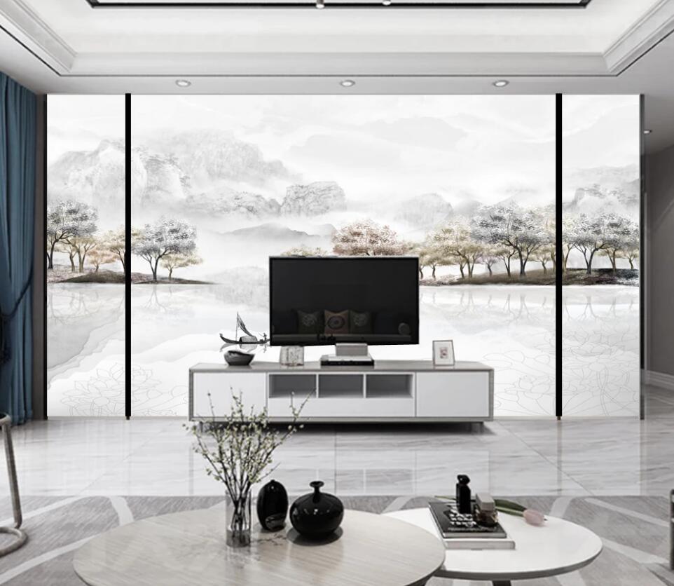 3D White And Elegant Landscape 1264 Wall Murals
