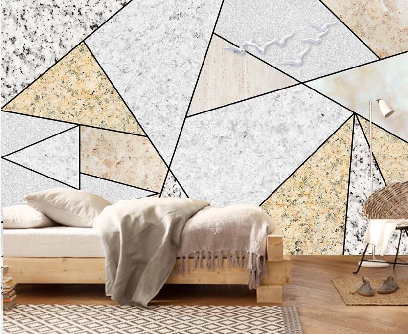 3D Color Texture Triangle 2348 Wall Murals