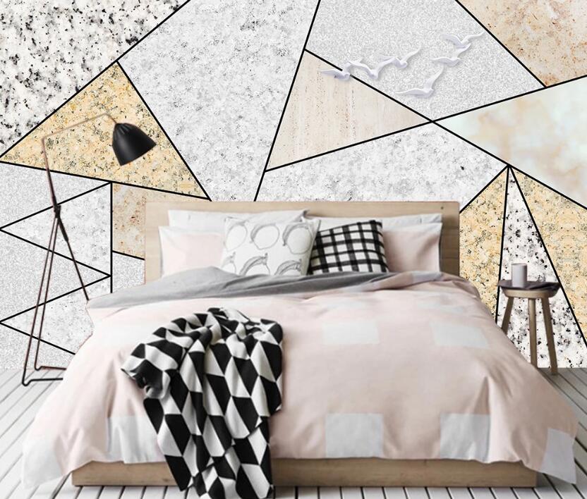 3D Color Texture Triangle 2348 Wall Murals