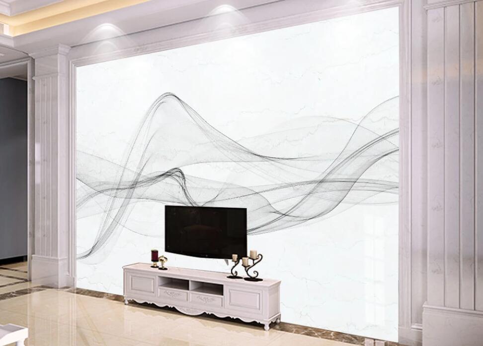 3D Elegant And Light Ink Ribbon 2345 Wall Murals