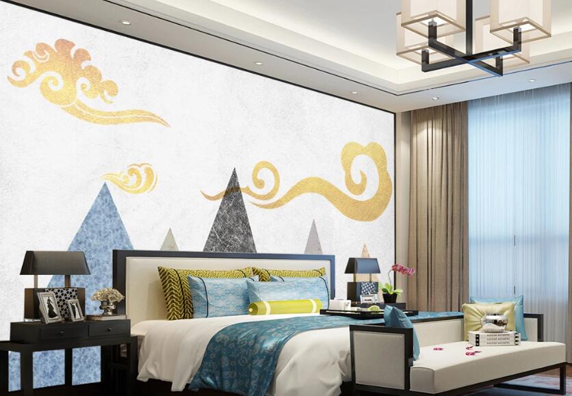 3D Triangles Of Six Colors 2337 Wall Murals