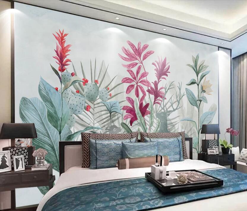 3D Purple Showy Flower 2541 Wall Murals
