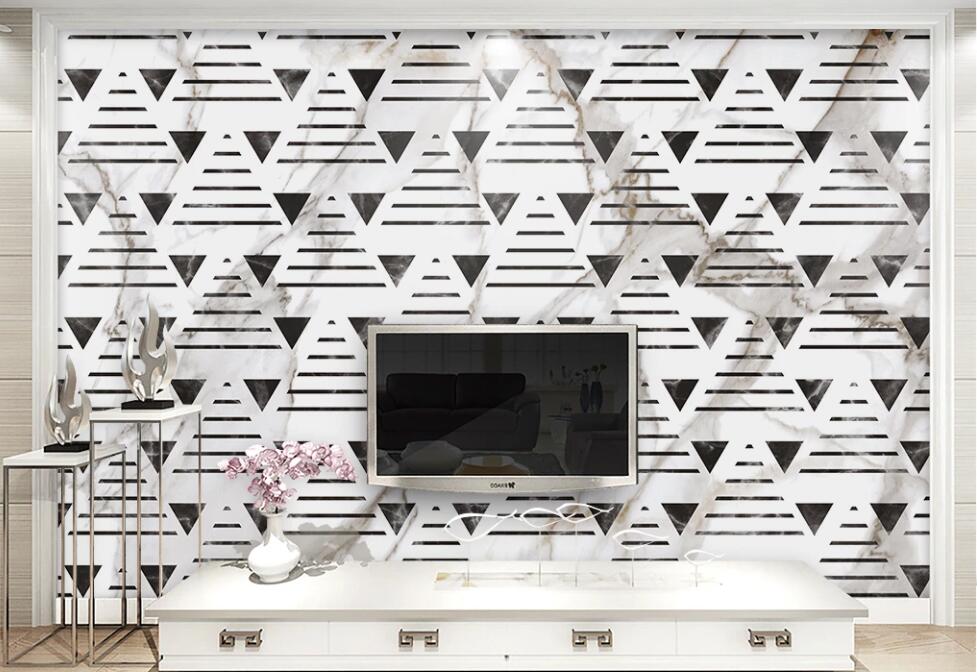 3D Black Small Triangle 2492 Wall Murals