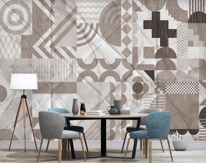 3D Light Brown Pattern Distribution 2480 Wall Murals