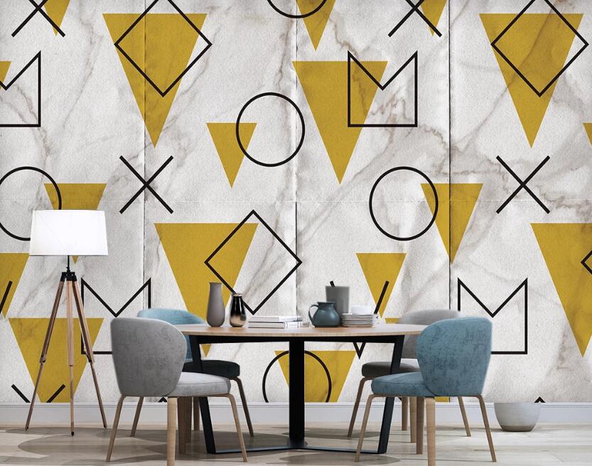 3D Black Geometric Figure Outline 2470 Wall Murals