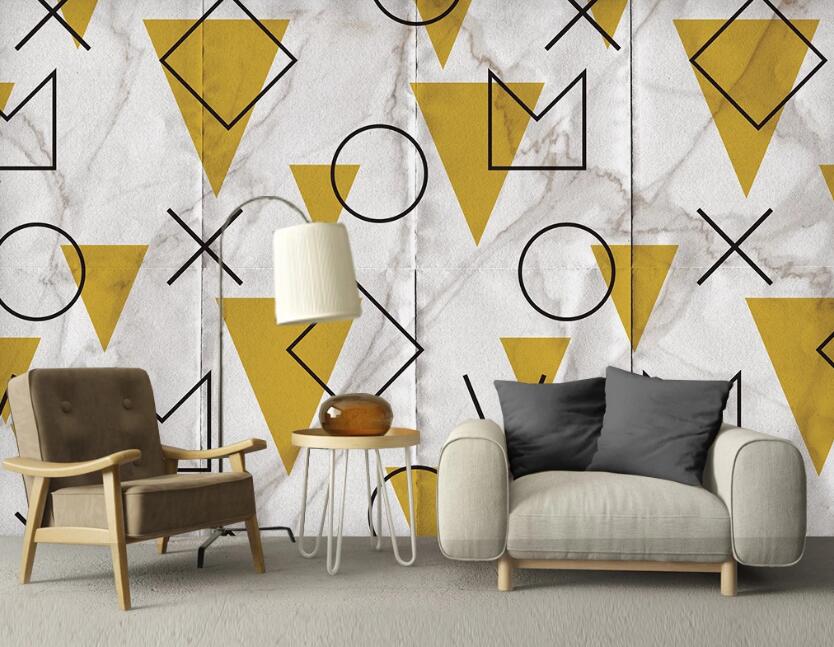 3D Black Geometric Figure Outline 2470 Wall Murals