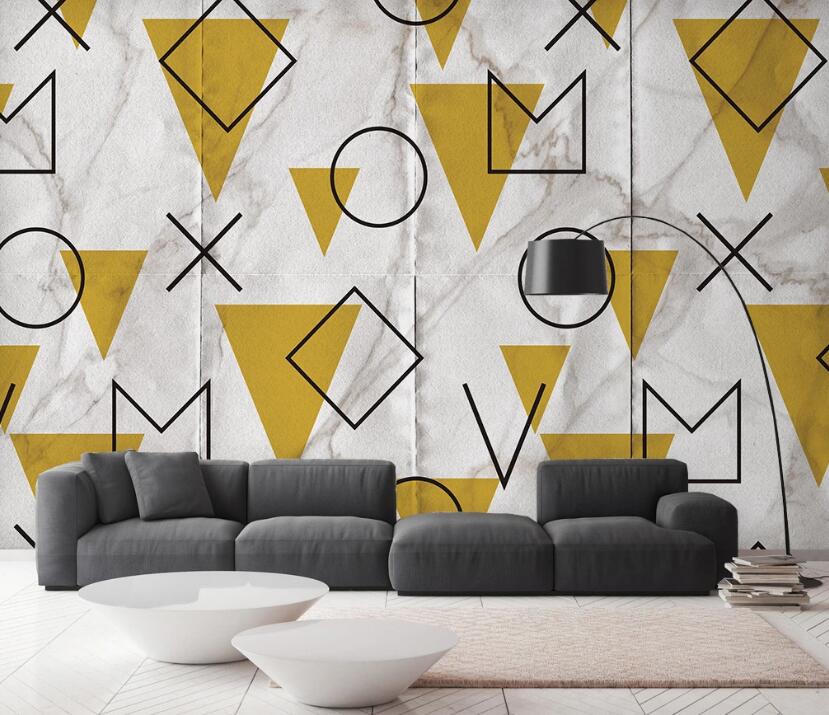 3D Black Geometric Figure Outline 2470 Wall Murals