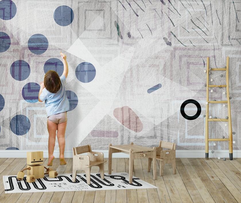 3D Blue Small Circles 2436 Wall Murals