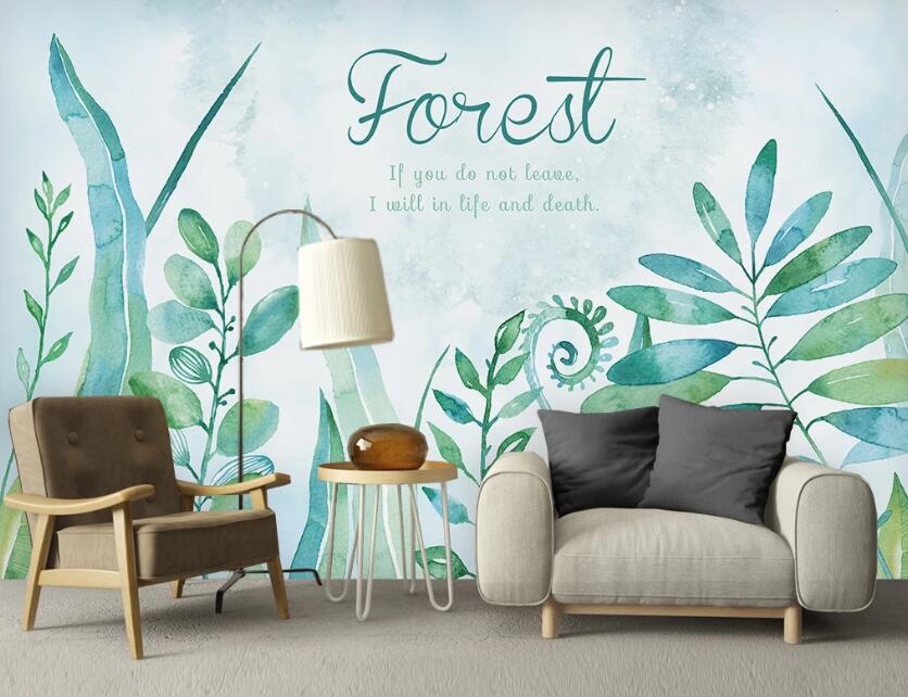 3D Green And Fresh Plants 2394 Wall Murals