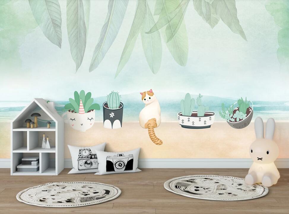 3D Fauna Cactus 1135 Wall Murals