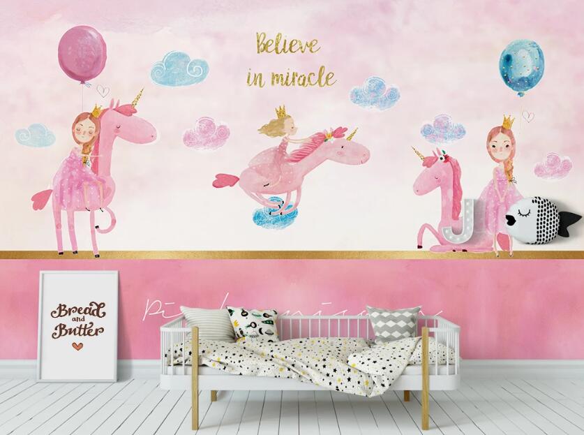 3D Girls Riding Horses 1125 Wall Murals