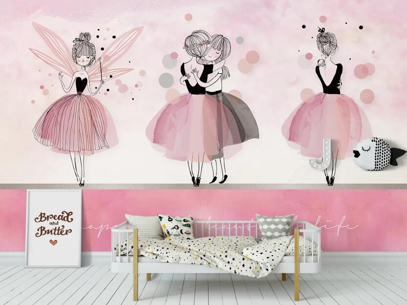 3D Dancing Girls 1124 Wall Murals