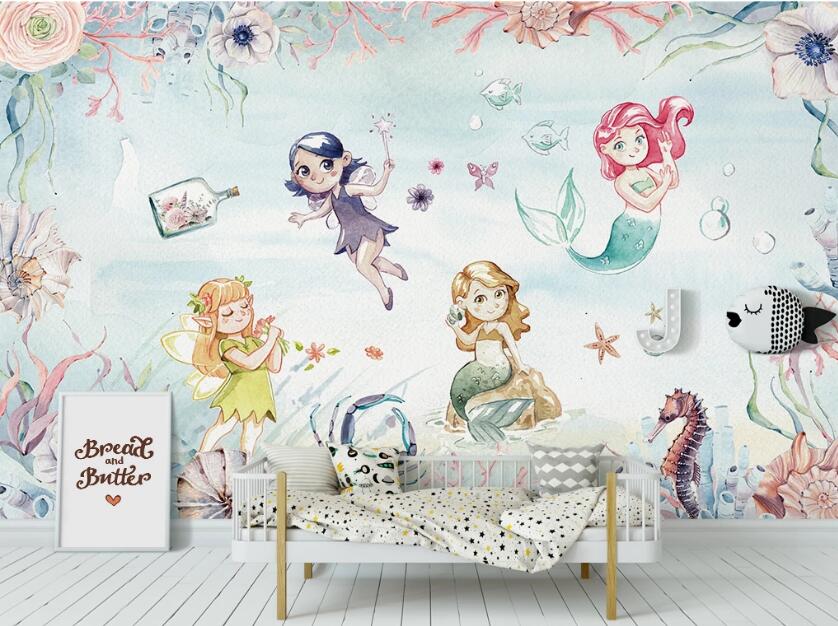 3D Innocent Mermaids 1084 Wall Murals
