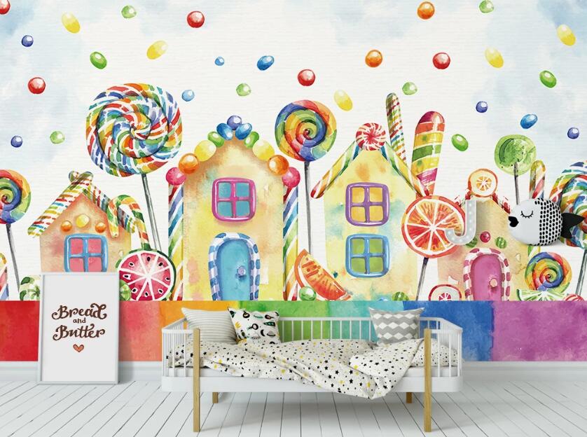 3D Candy House 1079 Wall Murals