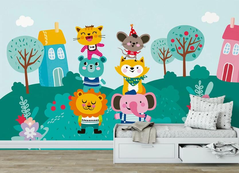 3D Animal Cascade 1072 Wall Murals