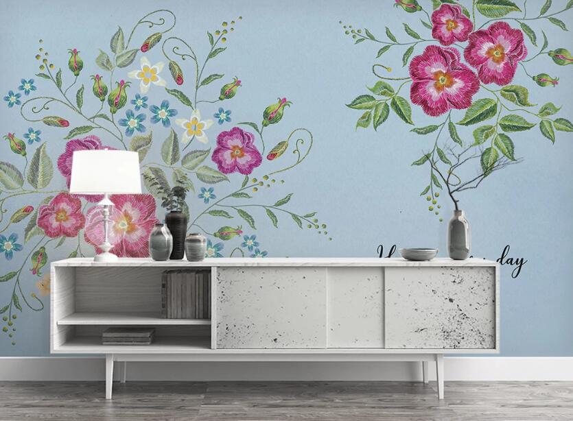 3D Flowers Bloom 1059 Wall Murals