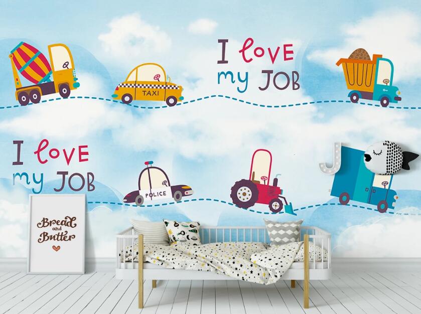 3D Childlike Traffic Line 1042 Wall Murals