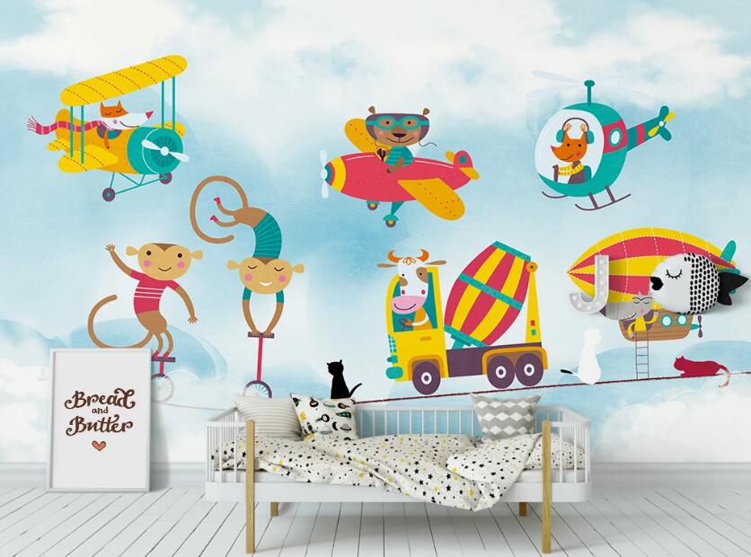 3D Monkey Traffic 1039 Wall Murals