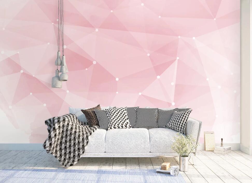 3D Light Pink Connection 1024 Wall Murals