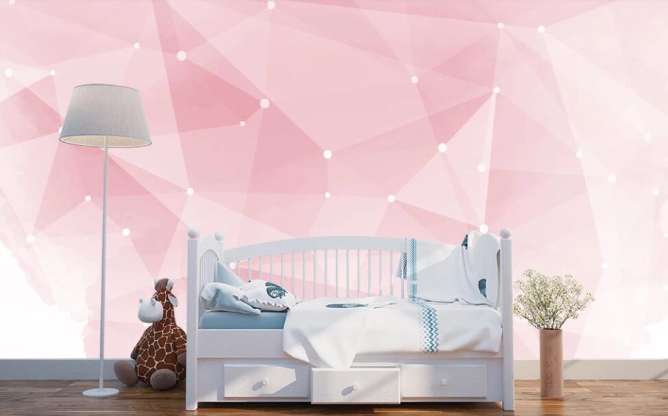 3D Light Pink Connection 1024 Wall Murals