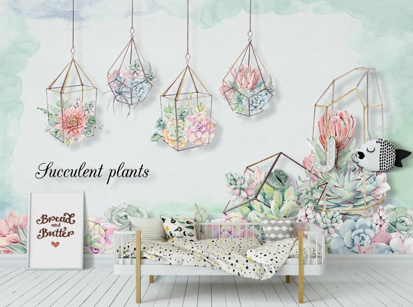 3D Geometric Flower Frame 997 Wall Murals