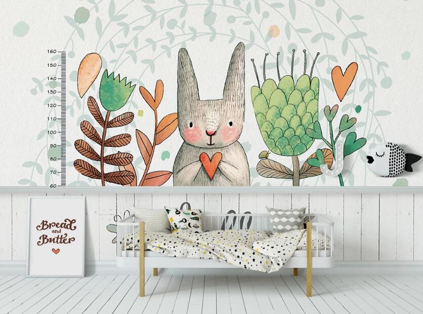 3D Love Bunny 962 Wall Murals