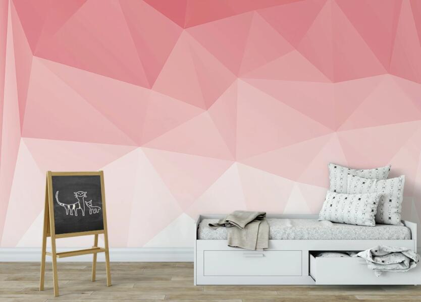 3D Pink Staggered 939 Wall Murals