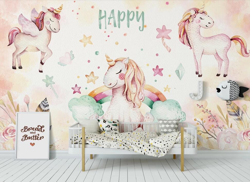 3D Innocent Ponies 926 Wall Murals