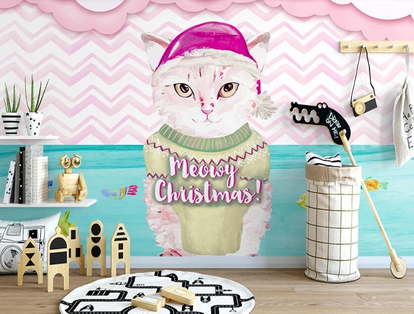 3D Warm Cute Kitten 1115 Wall Murals