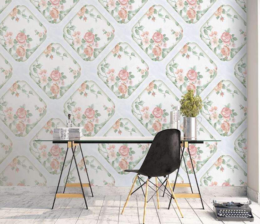 3D Square Arrangement Of Flowers 1104 Wall Murals