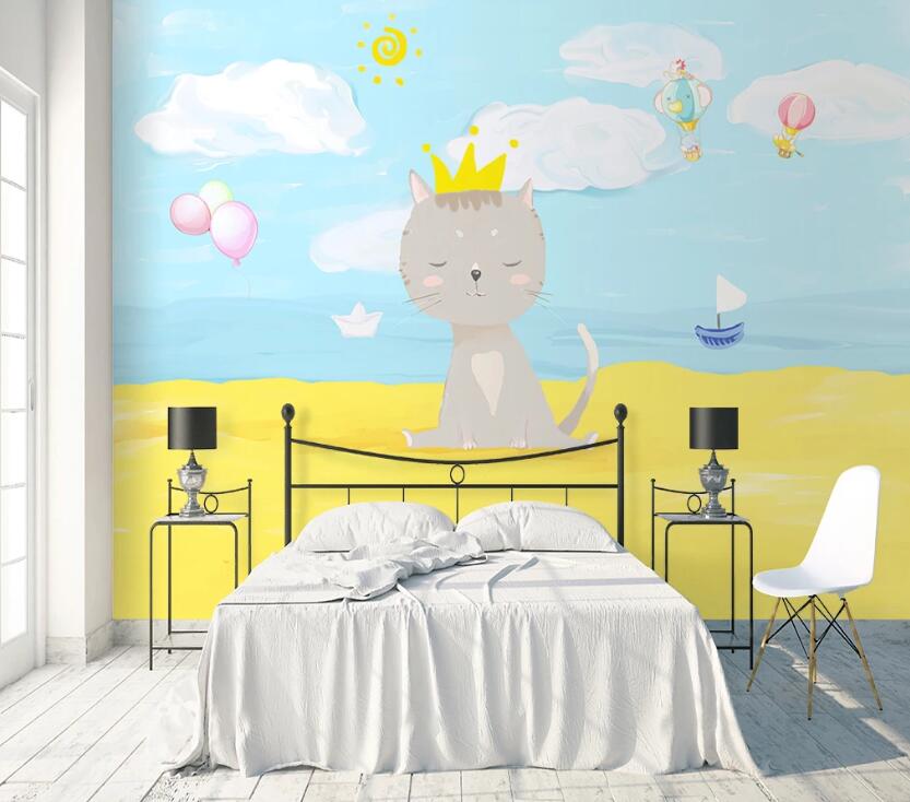 3D Summer Pride Kitten 1047 Wall Murals
