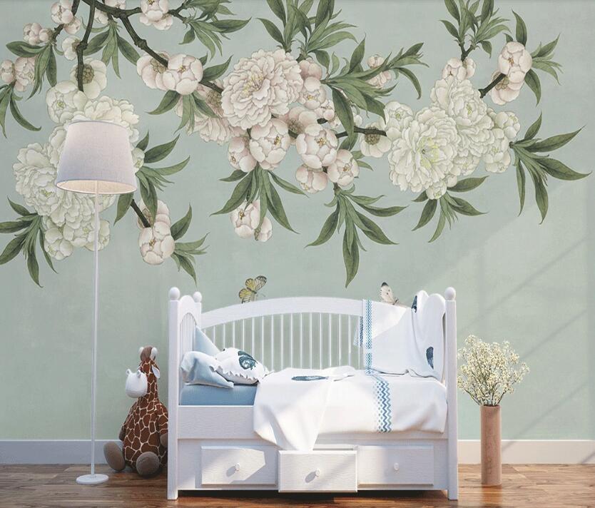 3D Classical Flower Cluster 969 Wall Murals