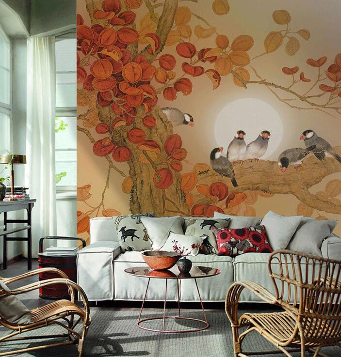 3D Hazy Autumn 890 Wall Murals