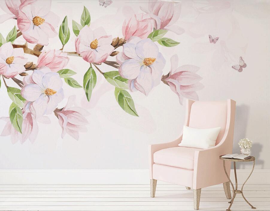 3D Pink And Vibrant Flowers 885 Wall Murals